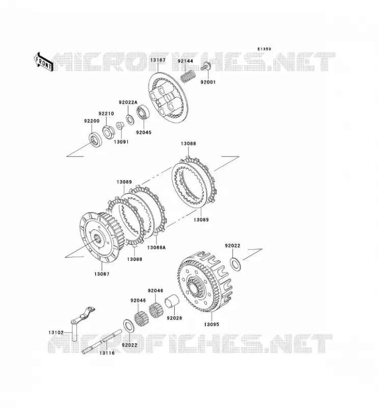 CLUTCH Kawasaki TOUT-TERRAIN 125 2002 KX125  KX125-L4