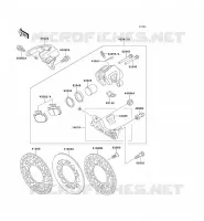 REAR BRAKE CALIPER voor Kawasaki KX250 1990