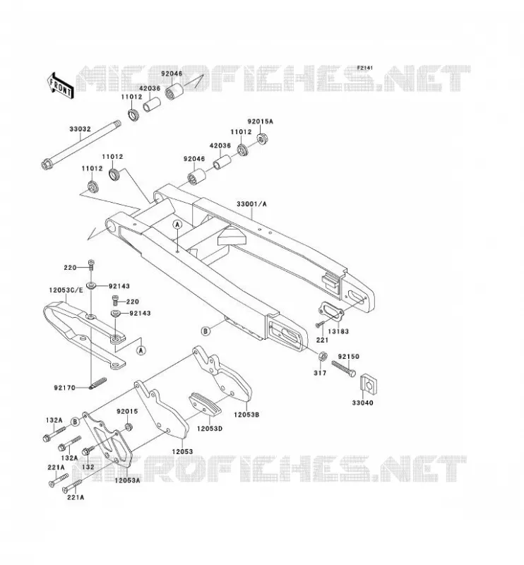 SWINGARM Kawasaki TOUT-TERRAIN 250 1990 KX250  KX250-H1