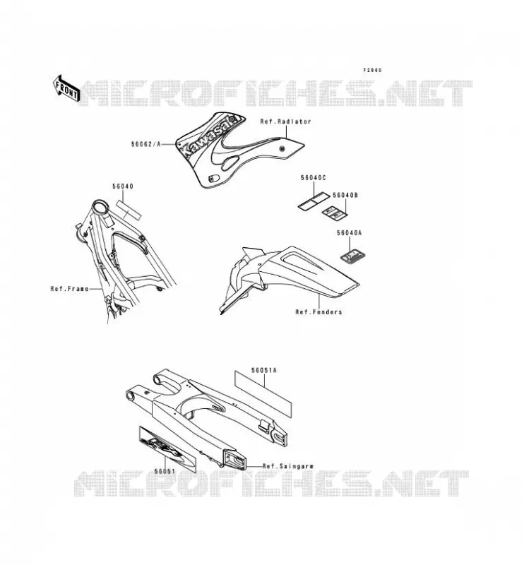 LABELS Kawasaki TOUT-TERRAIN 250 1999 KX250  KX250-L1