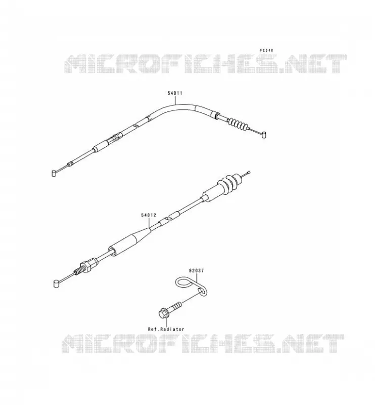 CABLES Kawasaki TOUT-TERRAIN 250 2000 KX250  KX250-L2