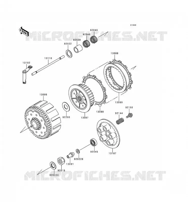 CLUTCH Kawasaki TOUT-TERRAIN 250 2000 KX250  KX250-L2