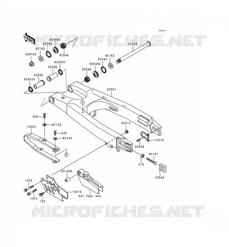 SWINGARM Kawasaki TOUT-TERRAIN 250 2000 KX250  KX250-L2