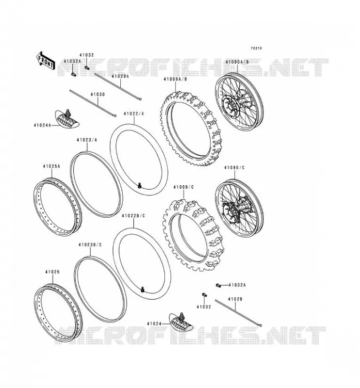 TIRES Kawasaki TOUT-TERRAIN 250 2000 KX250  KX250-L2