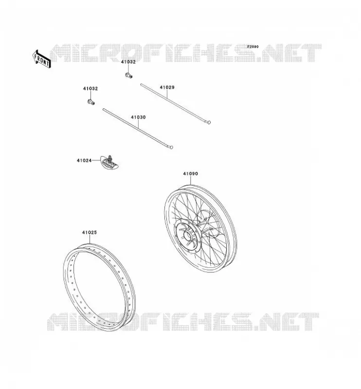 OPTION PARTS(ROUE AV (20") Kawasaki TOUT-TERRAIN 250 2001 KX250  KX250-L3