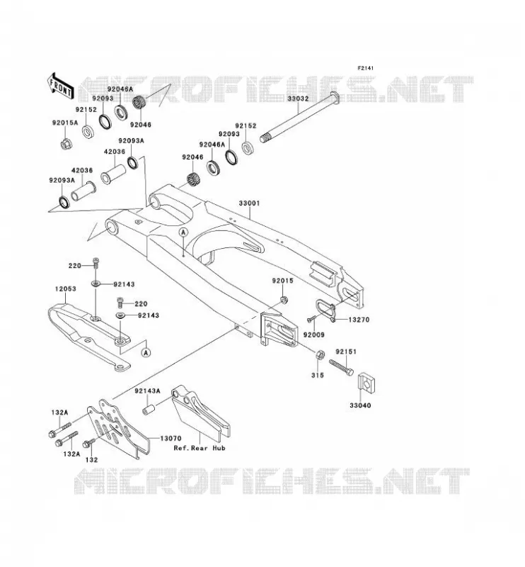 SWINGARM Kawasaki TOUT-TERRAIN 250 2001 KX250  KX250-L3