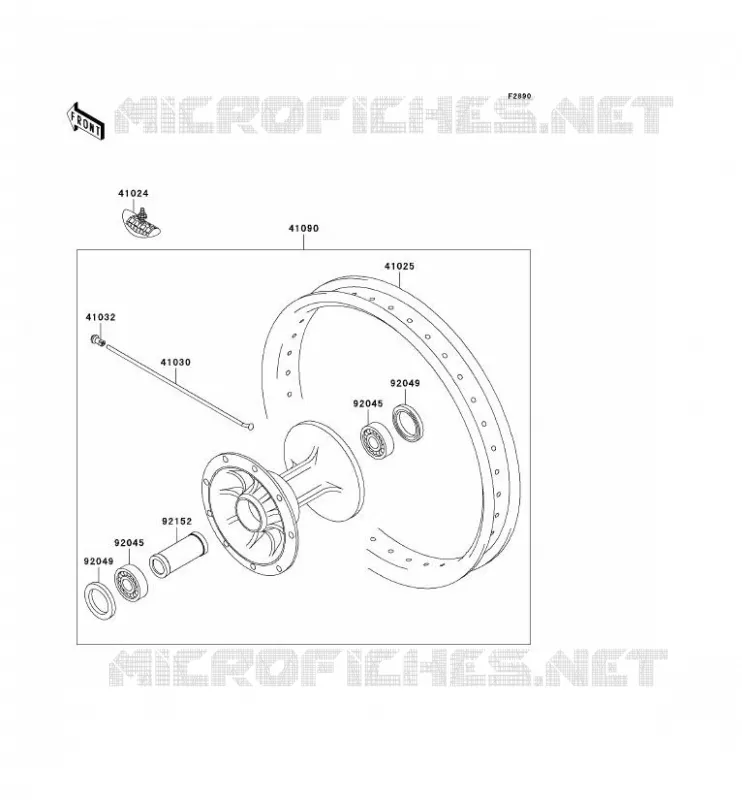 OPTION PARTS(20IN ROUE AV) Kawasaki TOUT-TERRAIN 250 2002 KX250  KX250-L4