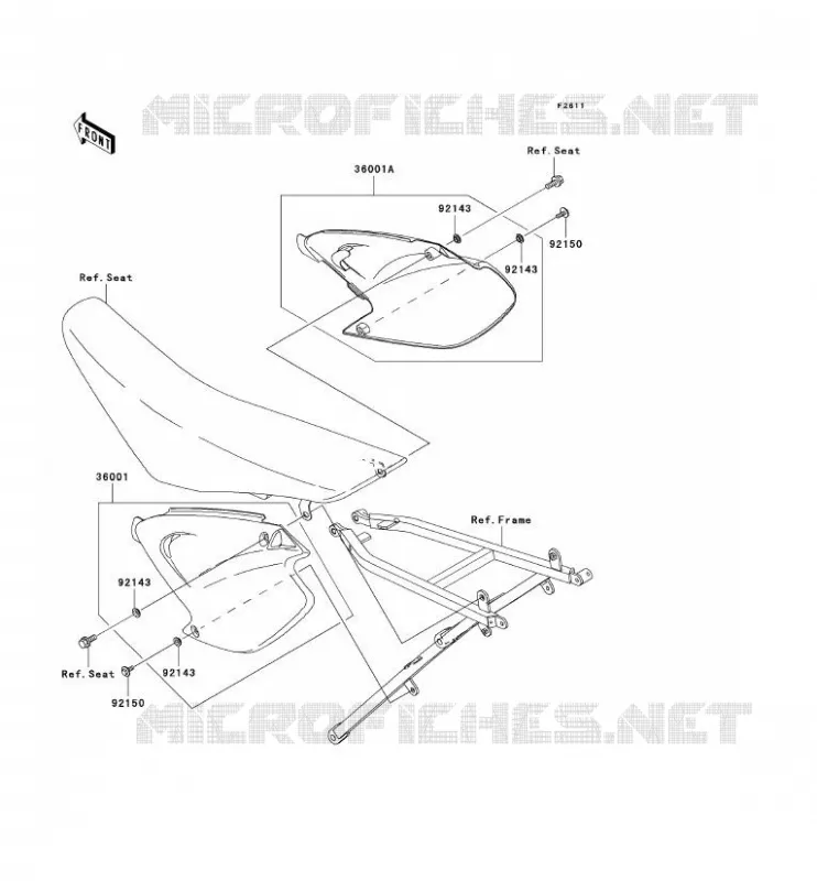 SIDE COWLING Kawasaki TOUT-TERRAIN 250 2004 KX250  KX250-M2