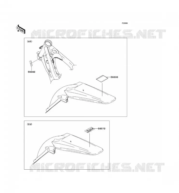 LABELS Kawasaki TOUT-TERRAIN 250 2004 KX250F  KX250-N1