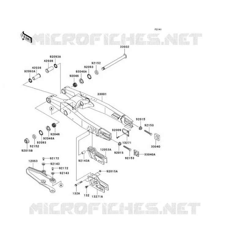 SWINGARM Kawasaki TOUT-TERRAIN 250 2004 KX250F  KX250-N1