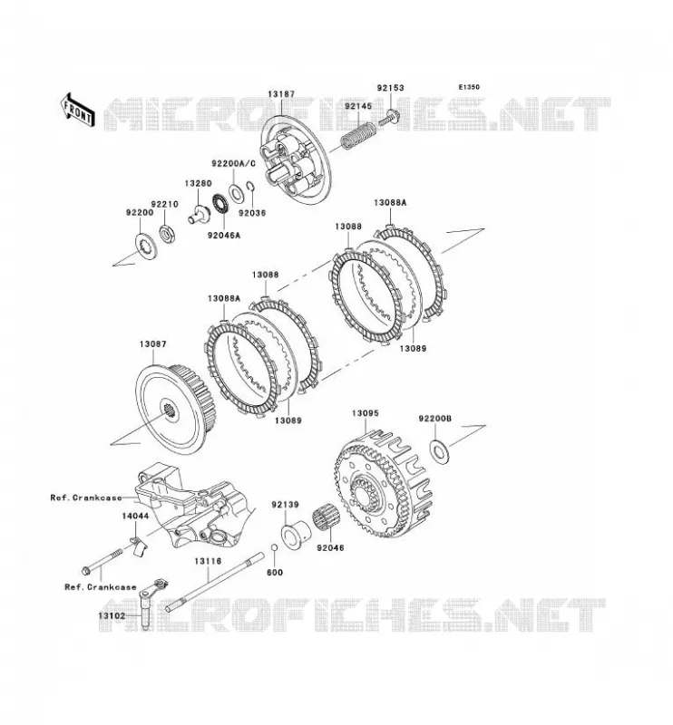 CLUTCH Kawasaki TOUT-TERRAIN 250 2004 KX250F  KX250-N1