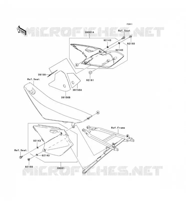 SIDE COWLING Kawasaki TOUT-TERRAIN 250 2004 KX250F  KX250-N1
