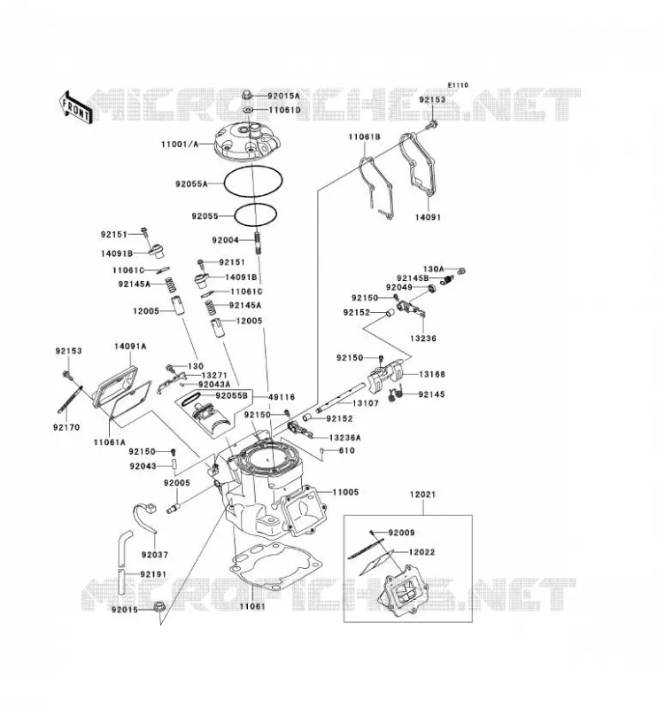 CYLINDER HEAD - CYLINDER Kawasaki TOUT-TERRAIN 250 2005 KX250  KX250-R1