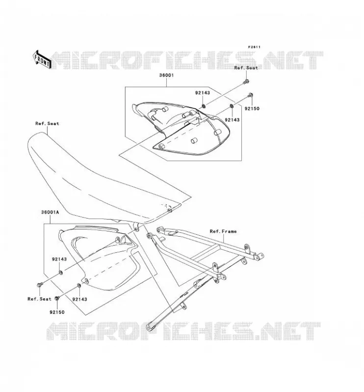 SIDE COWLING Kawasaki TOUT-TERRAIN 250 2005 KX250  KX250-R1