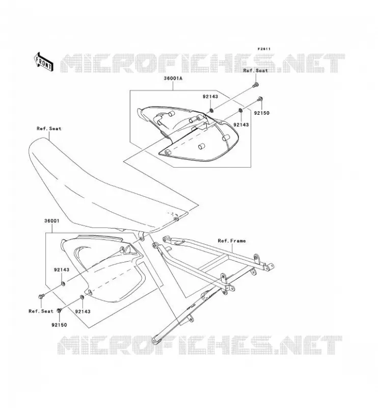 SIDE COWLING Kawasaki TOUT-TERRAIN 250 2005 KX250  KX250-R1