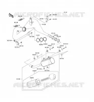EXHAUST voor Kawasaki KX250 2006