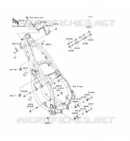 FRAME PARTS (COUVERTURE) voor Kawasaki KX250 2006