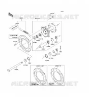 REAR HUB voor Kawasaki KX250 2006