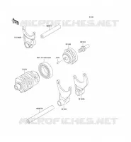 GEAR CHANGE DRUM   SHIFT FORKS voor Kawasaki KX250 2008