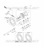 REAR HUB voor Kawasaki KX250 2008