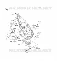 FRAME PARTS (COUVERTURE) voor Kawasaki KX250F 2006
