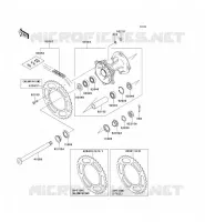 REAR HUB voor Kawasaki KX250F 2006