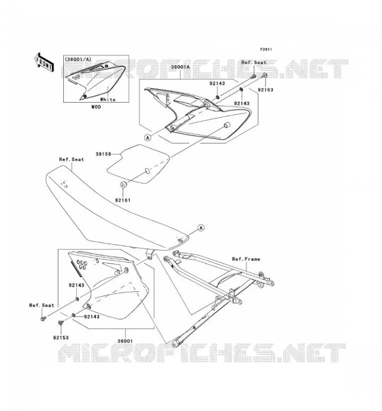 SIDE COWLING Kawasaki TOUT-TERRAIN 250 2007 KX250F  KX250T7F
