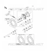 REAR HUB voor Kawasaki KX250F 2011