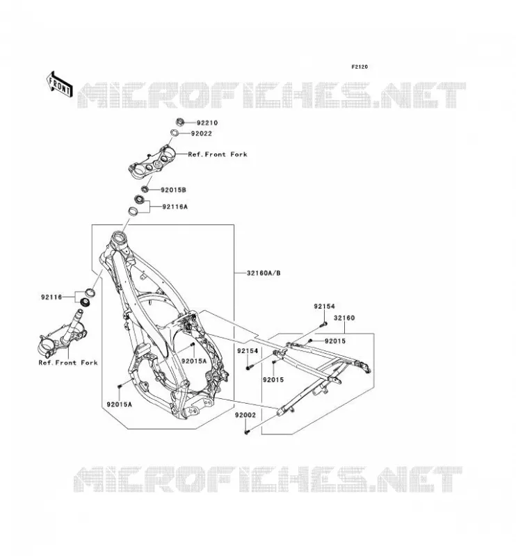 CHASSIS Kawasaki TOUT-TERRAIN 250 2013 KX250F  KX250ZDF