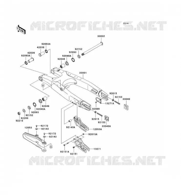 SWINGARM Kawasaki TOUT-TERRAIN 450 2006 KX450F  KX450D6F