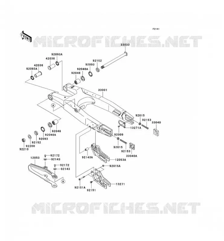 SWINGARM Kawasaki TOUT-TERRAIN 450 2007 KX450F  KX450D7F