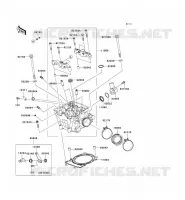 CYLINDER HEAD voor Kawasaki KX450F 2008