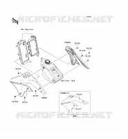 ENGINE COVER voor Kawasaki KX450F 2008