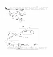 EXHAUST(AS) voor Kawasaki KX450F 2008