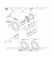 REAR HUB voor Kawasaki KX450F 2008