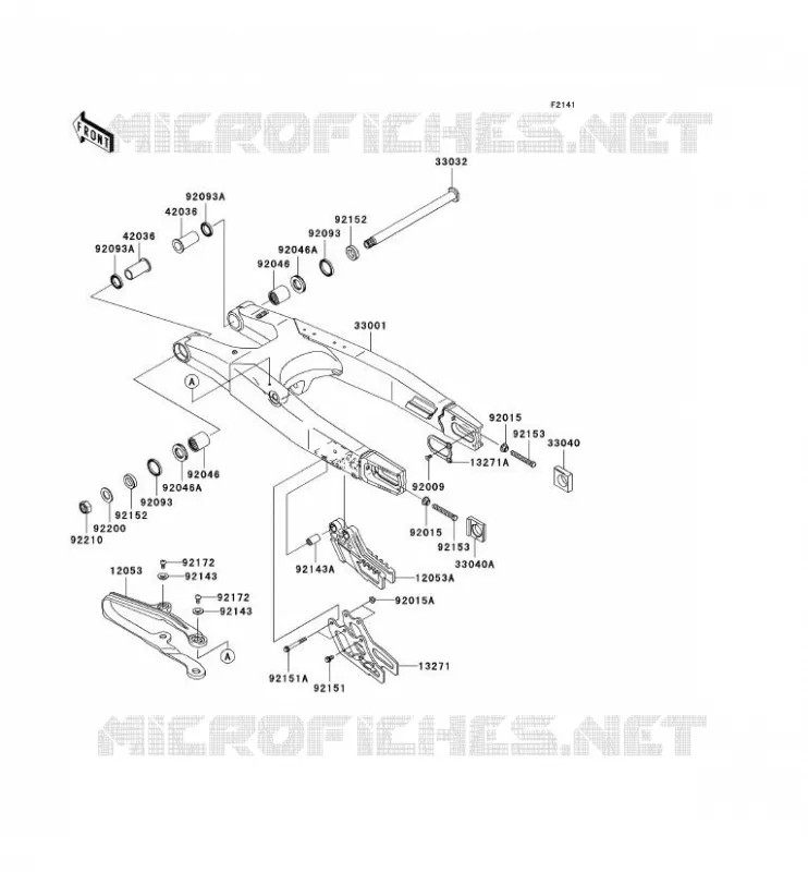 SWINGARM Kawasaki TOUT-TERRAIN 450 2008 KX450F  KX450D8F