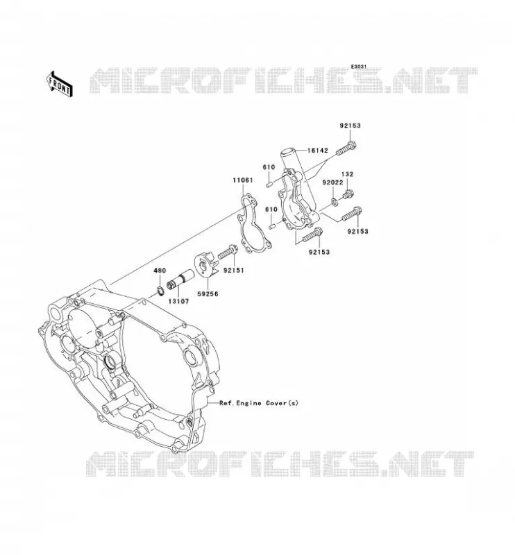 WATER PUMP Kawasaki TOUT-TERRAIN 450 2008 KX450F  KX450D8F