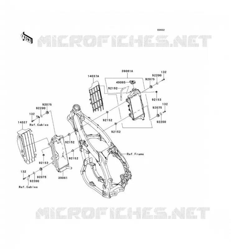 RADIATOR Kawasaki TOUT-TERRAIN 450 2009 KX450F  KX450E9F