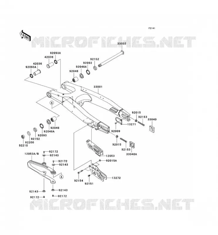 SWINGARM Kawasaki TOUT-TERRAIN 450 2010 KX450F  KX450EAF
