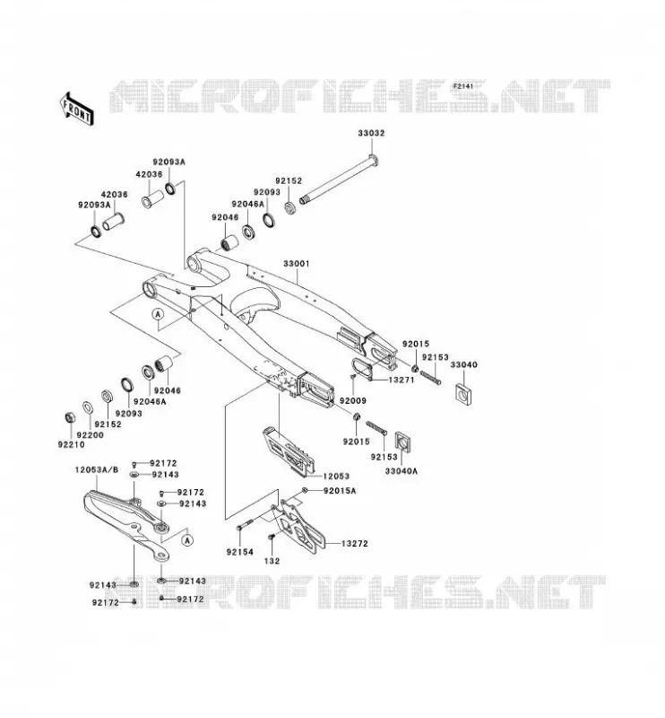 SWINGARM Kawasaki TOUT-TERRAIN 450 2011 KX450F  KX450EBF