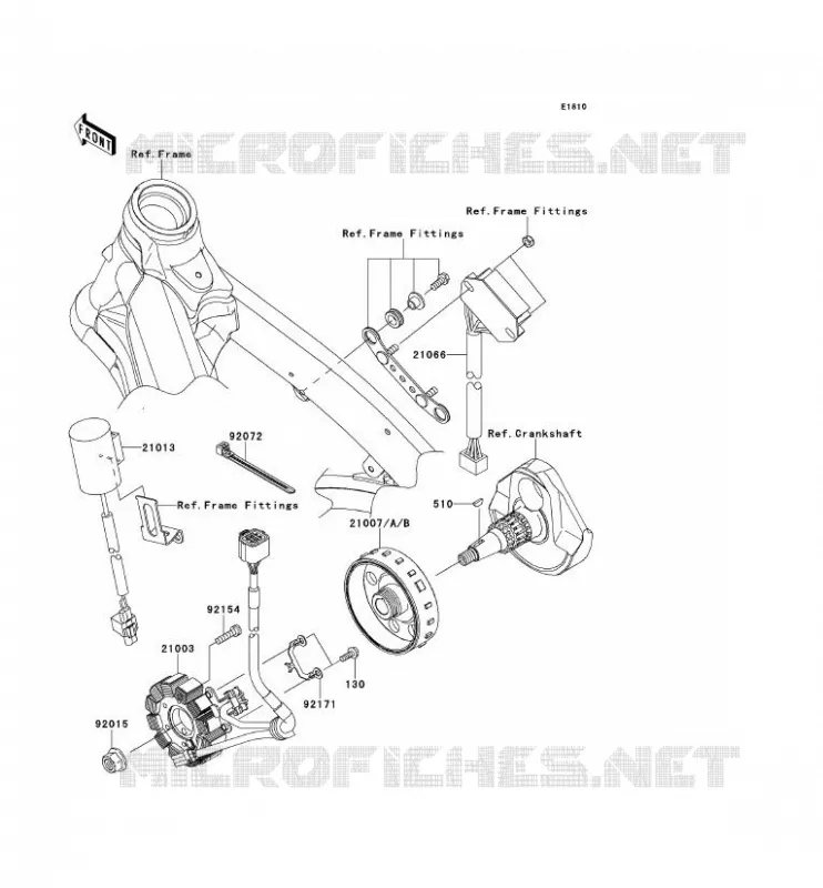 GENERATOR Kawasaki TOUT-TERRAIN 450 2012 KX450F  KX450FCF