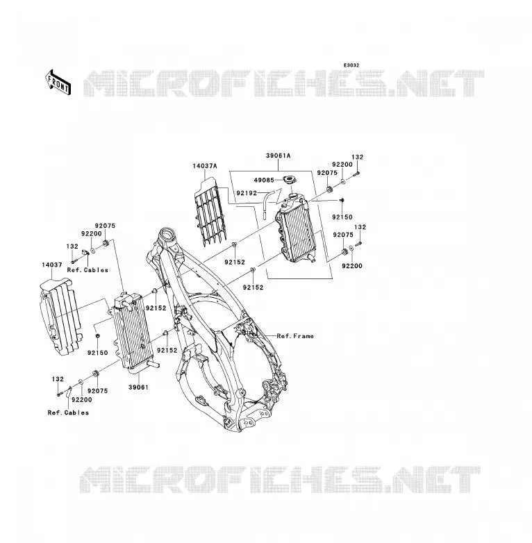 RADIATOR Kawasaki TOUT-TERRAIN 450 2012 KX450F  KX450FCF