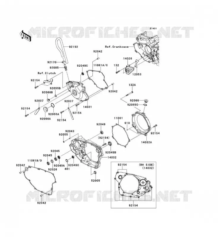 ENGINE COVERS Kawasaki TOUT-TERRAIN 450 2013 KX450F  KX450FDF