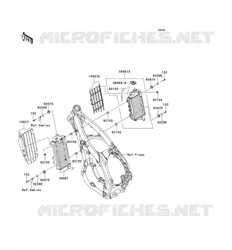 RADIATOR Kawasaki TOUT-TERRAIN 450 2013 KX450F  KX450FDF