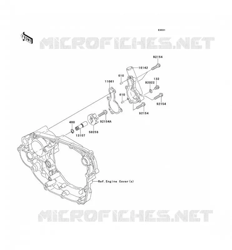 WATER PUMP Kawasaki TOUT-TERRAIN 450 2013 KX450F  KX450FDF