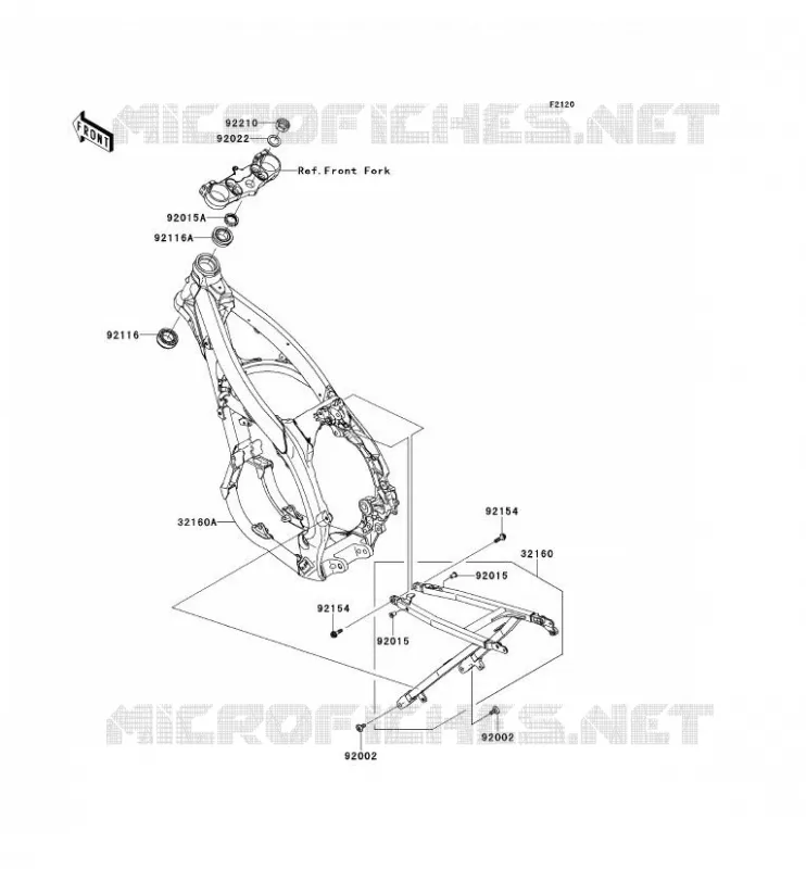 CHASSIS Kawasaki TOUT-TERRAIN 450 2014 KX450F  KX450FEF
