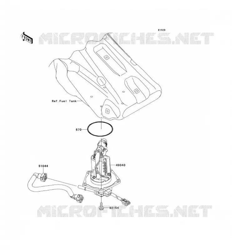 FUEL PUMP Kawasaki TOUT-TERRAIN 450 2014 KX450F  KX450FEF