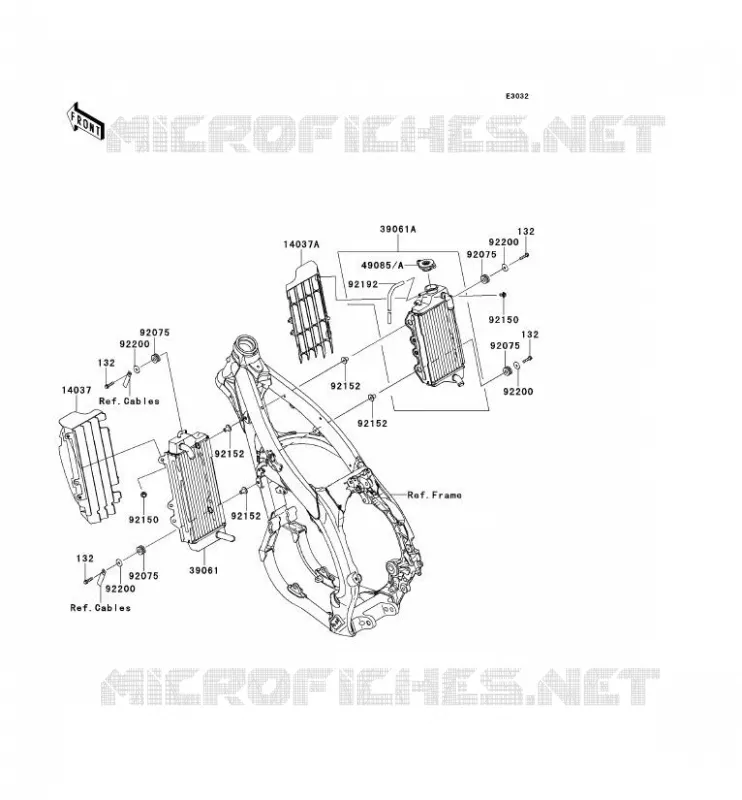 RADIATOR Kawasaki TOUT-TERRAIN 450 2014 KX450F  KX450FEF