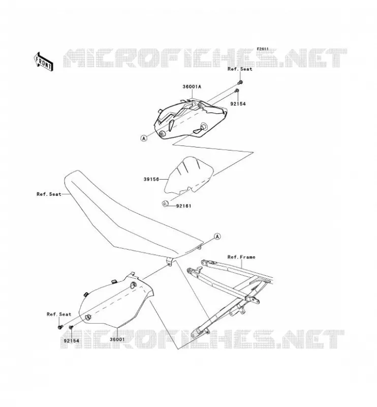 SIDE COWLING Kawasaki TOUT-TERRAIN 450 2014 KX450F  KX450FEF