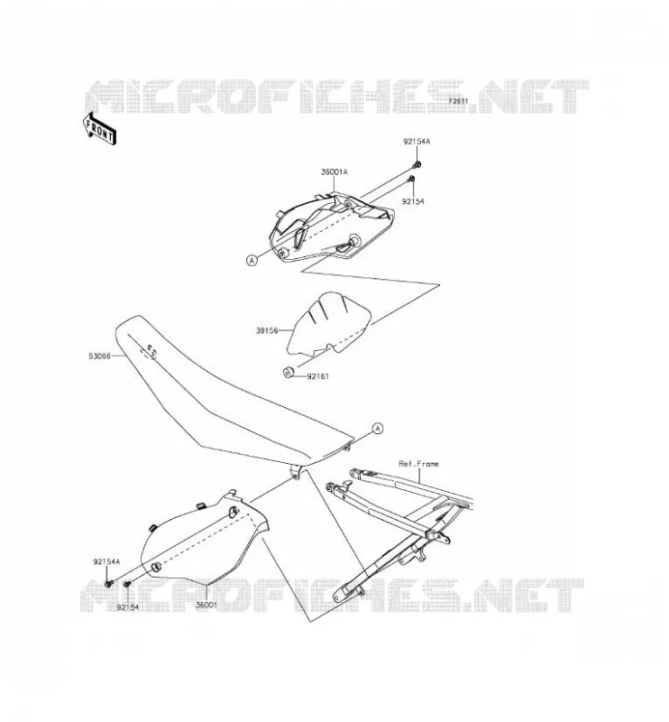 SIDE COWLING Kawasaki TOUT-TERRAIN 450 2015 KX450F  KX450FFF